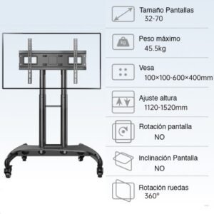 Pedestal Con Rueda para TV 32" a 70" 